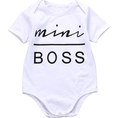Newborn Baby Boy Girl Jumpsuits Clothes Casual Short Sleeve Letter print Bodysuits Jumpsuit Sunsuit Romper Outfit Clothing 0-2T