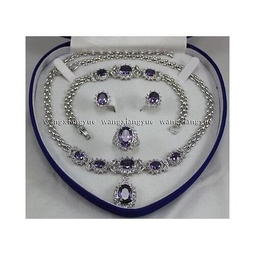 Beautiful jade Inlay Link Bracelet earrings Ring Necklace Set watch wholesale Quartz jade CZ crystal