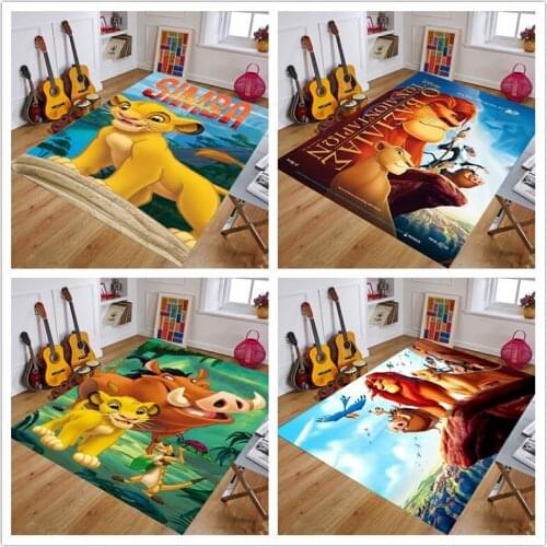Disney Baby Play Mat 80x160CM Lion King Large Carpet for Living Room Play Floor Mat 3d Print Rugs for Boys Bedroom