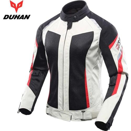 DUHAN 186 Women Summer Mesh Breathable Motorcycle riding jacket 600D Oxford Cloth Motorbike jackets with CE Protective gear
