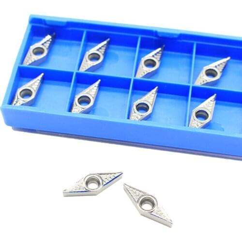 10PCS VBGT110304 AK H01 Aluminum Cutter Blade VBGT 110304 Insert Cutting Tool Turning Tool CNC Tools AL +TIN Alloy Wood