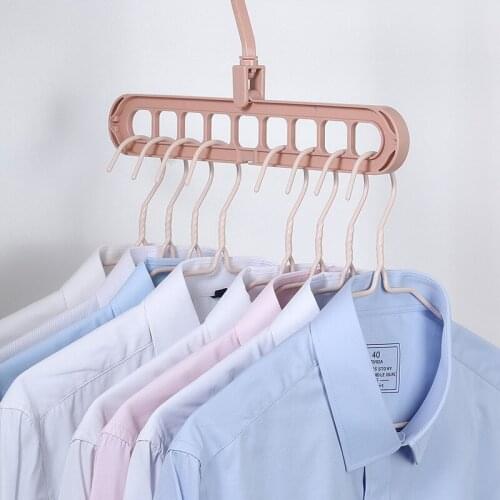 Multi-port Support Circle Clothes Hanger Clothes Drying Racks Multifunction Plastic Scarf Clothes Hanger Hangers Storage Rack