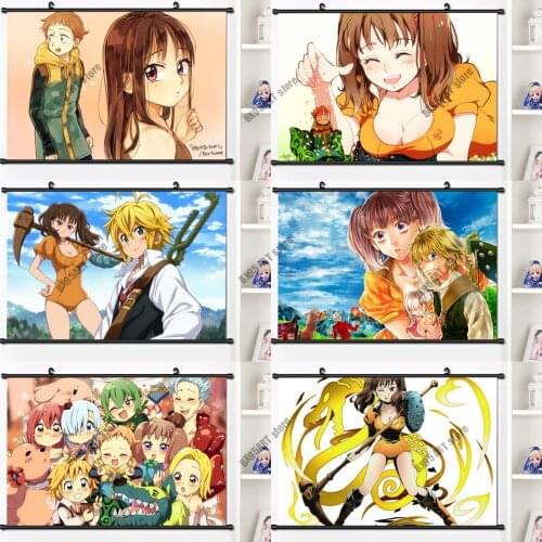 Anime 5D DIY Diamond Painting Cross Stitch Kits The Seven Deadly Sins Diamond Embroidery Full Square Mosaic Kids Room Decoration