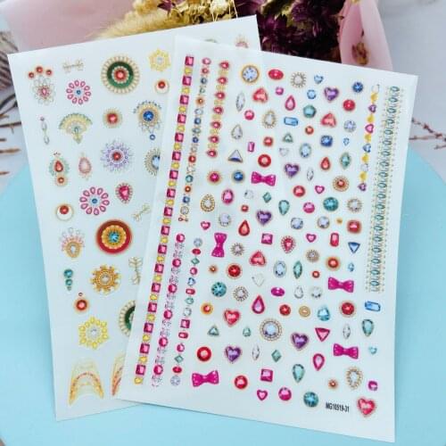 Boho Pattern Nail Art Sticker Self Adhesive Transfer Decal 3D Slider DIY Tips Nail Art Decoration Manicure Package