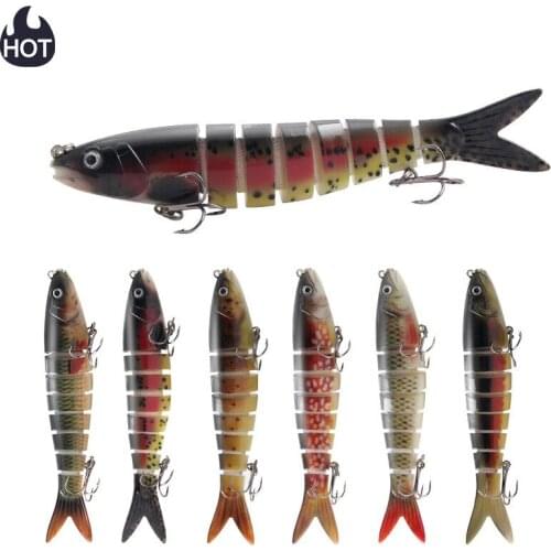 2021 New 13.5cm/19g Sinking Wobblers Fishing Lures Set 8 Segments Crankbait Hard Artificial Bait Kit Swimbait Pike Fishing Lure