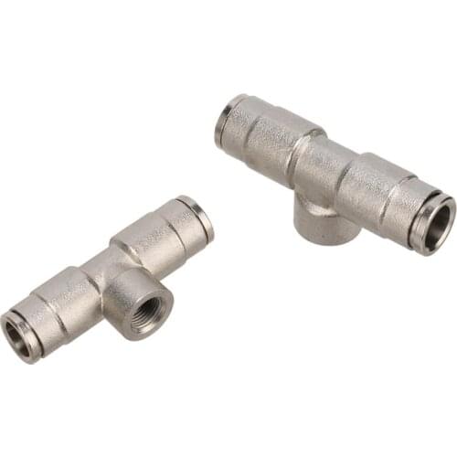 1/8" Female Thread to 3/8" Pipe Connection Interface Connector 1/8" Threaded Misting Nozzle Tee Adapters 9.52mm Pipe Couplings