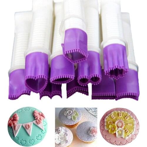 Plastic lace clip fondant cake modeling tool set