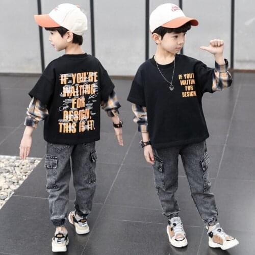 Letter Spring Summer Girls Clothing Suits Coat +Pants 2pcs/Set Kids Teenager Outwear Sport Cotton Formal High Quality