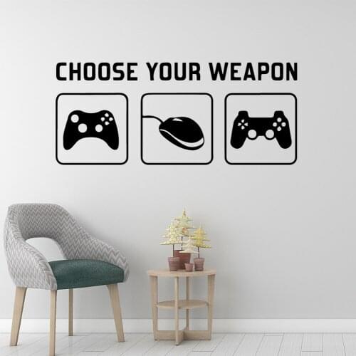 Amusing Choose Your Veapon Wall Stickers Modern Interior Art Wall Decoration for Living Room Office Decoration Wall Art Decal