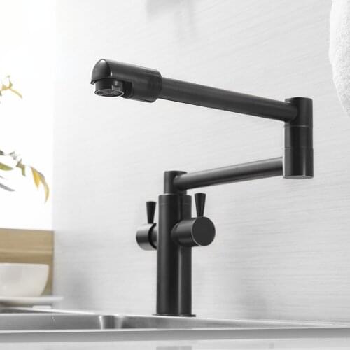 Water Taps Water Mixer Brass Material Mixer Faucet Kitchen Sink Faucet Kitchen Water Mixer Top Quality 720 Rotate Crane WF-9912