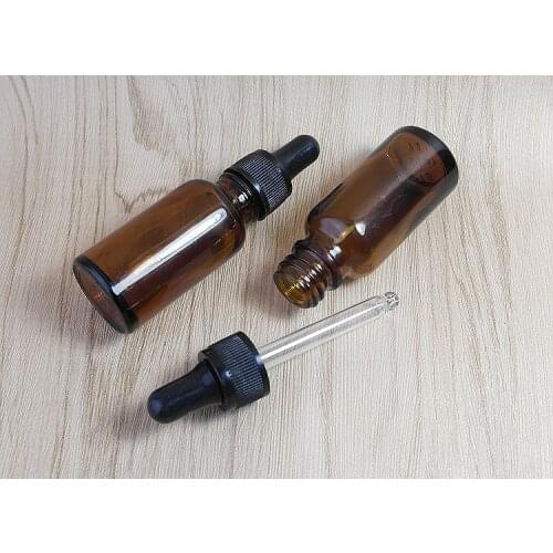50pcs/lot 20ml Glass Dropper bottle Mini Glass essential Oil bottle with glass hose Glass vials