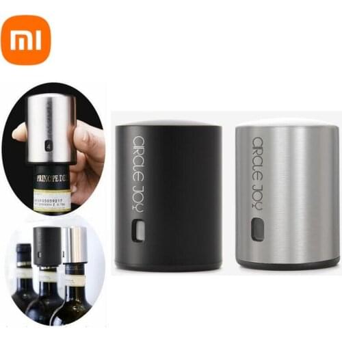 Youpin Smart Wine Stopper Stainless Steel Electric Stopper Wine Corks Mi Circle Joy Vacuum Memory Wine Stopper