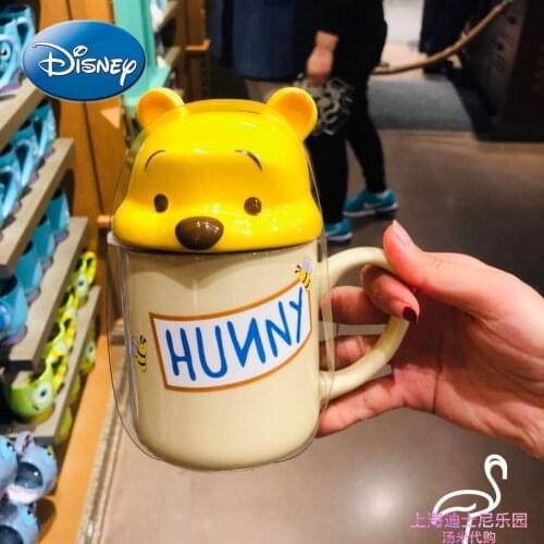 Disney Cute Pooh Vacuum Mug 3D Three-dimensional Mug Ceramic Office Drinking Mug Cute Coffee Mugs and Cups