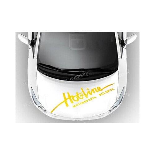 Car Front Hood Body Graphic Vinyl Sticker Decal Hotline Motorsports Racing Gold 40cm(16")X33.5cm(13")Approx