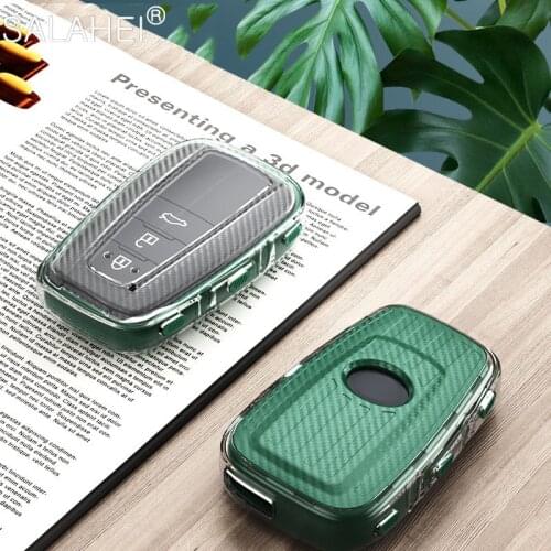 High quality New Soft TPU Car Key Case Cover For Toyota Camry Prado 2017 2018 C-HR CHR Prius Corolla RAV 4 Key Shell Accessories