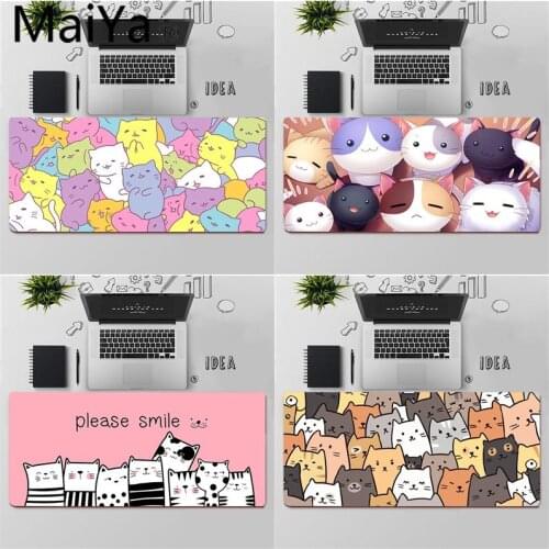 Maiya Top Quality Cute Baby Cat Anime Laptop Computer Mousepad Free Shipping Large Mouse Pad Keyboards Mat