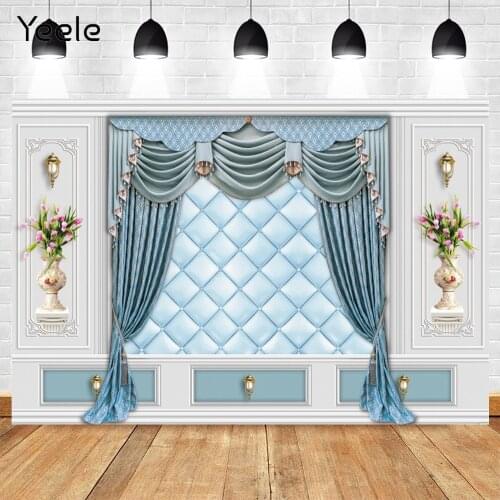 Yeele Curtain White Wall Headboard Room Interior Wedding Photography Backdrops Vinyl Photographic Background For Photo Studio