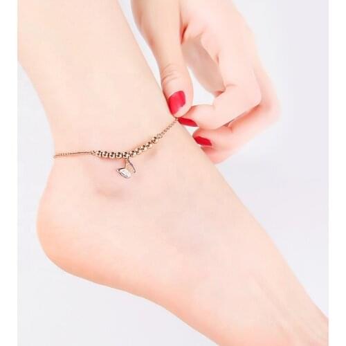Fashion Jewelry Dara Luxury Ball Pandant Butterfly Foot Chain for Women 2021 Trendy