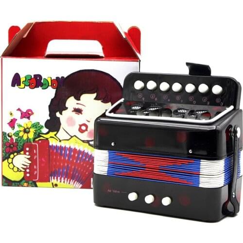 1PCS Mini Kids Accordion 7-Key 3 Bass Educational Childrens Beginner Practice Music Instrument Band Toy Dropshipping