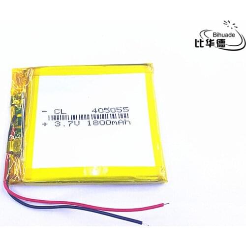 1pcs 3.7V 1800mAh 405055 Lithium Polymer Li-Po li ion Rechargeable Battery cells For Mp3 MP4 MP5 GPS PSP mobile bluetooth