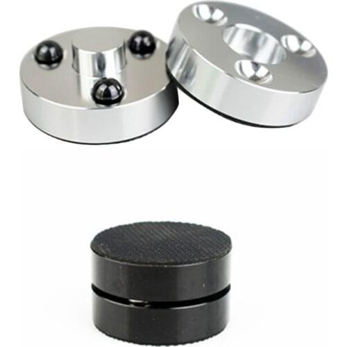 2pcAluminum Alloy Anti-shock Feet Pad Audio Stereo Speakers Amplifier CD Player Chassis Ceramic Beads Vibration Absorption Stand