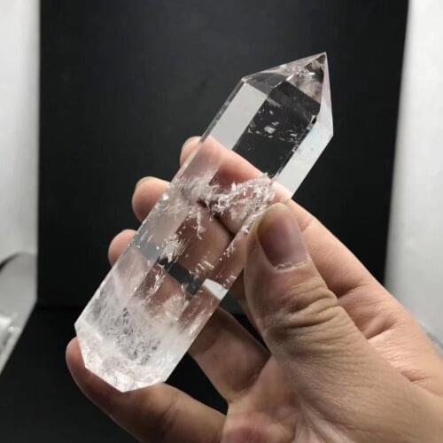 3-4cm 1pcs Natural White Crystal Column Crystal Point Mineral Ornament Healing Wand Family Home Decoration Decoration DIY Gift