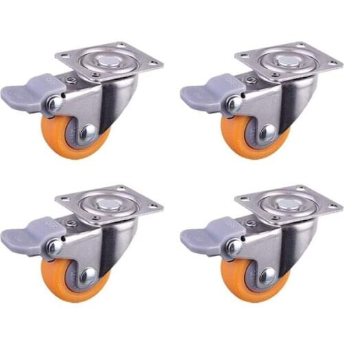 4Pcs Swivel Casters 360-Degree Furniture Casters Swivel Load-Bearing Casters for Furniture Trolleys (1.25Inches)