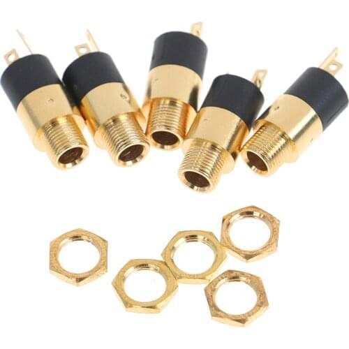 5Pcs/lot Gold PJ392 3.5mm Stereo Female Audio Headphone Connector Socket Plug Wholesale