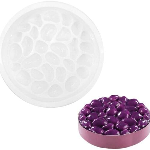 6 Inch Round Pebbles Silicone Mold Fondant Cake Chocolate Mold Kitchen DIY Baking Tools