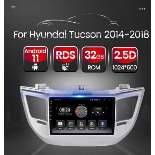 GPS Car Radio Video Multimedia Head Unit Player Android 11 For Hyundai Tucson IX35 2014 2015-2018 Wifi Carplay BT Navigation RDS