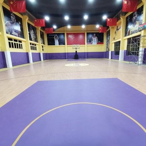 Beable Pure Flat Surface Vinyl Basketball Court Floor Sports Indoor Removable PVC Tile