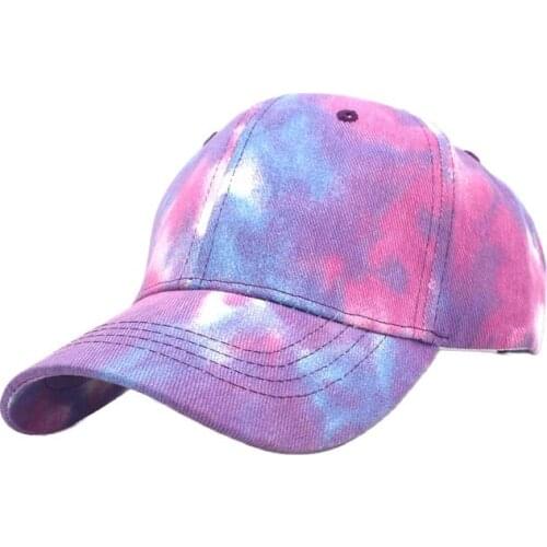 New Fashion Baseball Cap Adjustable Tie Dye Summer Men and Women Trends Couples Colored Elastic Cap Sun Outdoor Sports Sun Hat
