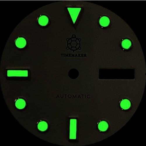 Watch Dial Super bright green Luminous Double calendar Parts For Seiko Skx007 Skx009 SPRD Fit Movement NH35A NH36A 4R, 6R