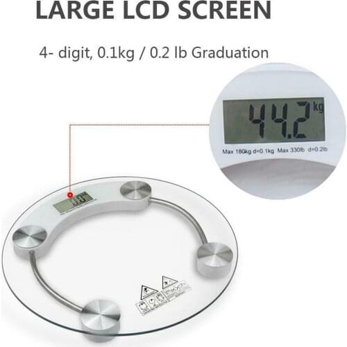 180KG Digital Weighing Scale Electronic Tempered Glass Body Weight Scales