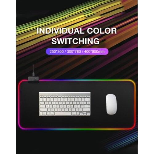 Colorful Gaming Mouse Pad Computer RGB Large Mouse Pad with Backlight mousepad computer peripherals laptop accessories