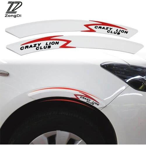 ZD Car Wheel eyebrow decorative Anti-collision Strip Sticker for Abarth Fiat 500 BMW E60 E36 E34 Mercedes Benz W204 Volvo XC90