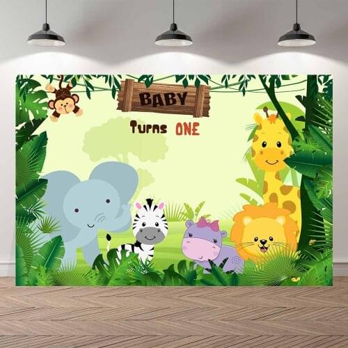 Seekpro Photography Background wonderland cartoon animals Happy birthday new born party baby shower Backdrop Photo Photocall