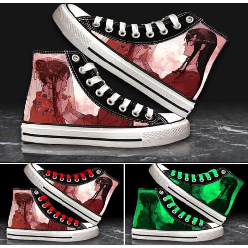 Unisex Anime Tian Guan Ci Fu Noctilucent Casual Canvas Shoes How To Choose A Royal Bride Flat duck shoes Sneakers