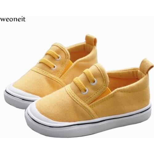 Weoneit Kids Canvas Shoes Chaussure Enfant Girls Boys Shoes New Autumn Spring Kids Sneakers Breathable Flat Children Sneaker