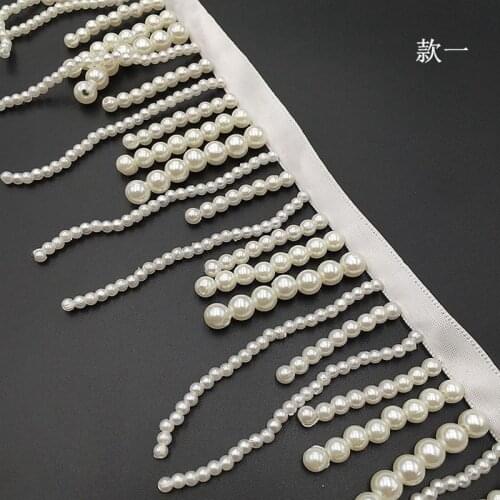 10 yards White Black beaded Fringe Ribbon Trim Fringe Tassel Lace Trim for Curtain /Clothing Decoration/Bags/Home Decor