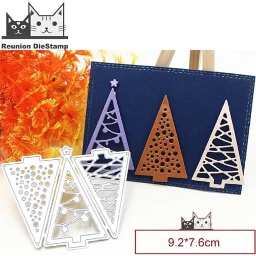 Reunion METAL CUTTING DIES 3pcs Christmas trees Cut Die Scrapbook Paper Craft Album Card Punch Art Cutter Punch Stencils