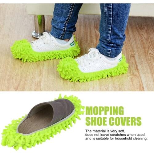 Multi-Function Dust Duster Mop Slippers Shoes Cover Washable Reusable Microfiber Foot Socks Floor Cleaning Tools Shoe Cover