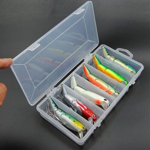 Lure bait set 3 section fake fish with treble hooks 18g/piece, 6 pieces / set fishing bait lure tackle big minnow plastic fish
