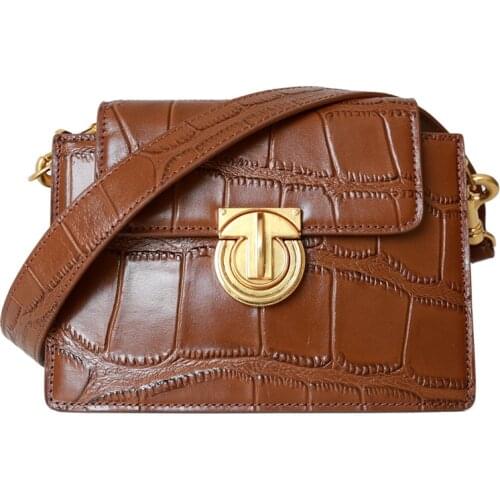 New Genuine Leather Shoulder Bags for Women 2021 Brands Designer Retro Handbags High Quality Crocodile Crossbody Bag Small Purse