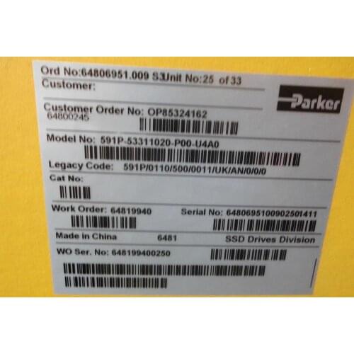 New 591P 110A 591P/0110/500/0011/UK/AN/0/0/0 Express Shipping Free