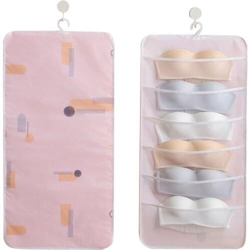 Hanging Storage Bag Floral Print Hanging Storage Organizer Waterprof Buggy Bag for Underwear Underpants Socks