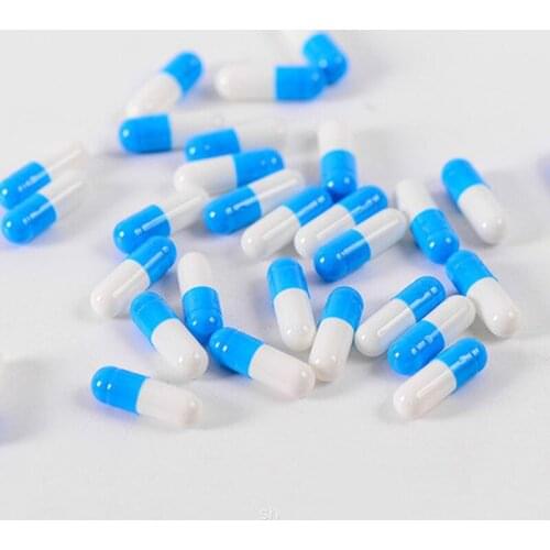 100Pcs/Bottle Empty Hard Gelatin Capsule Size 0# Gel Medicine Pill Vitamins Personal Health Care Pill Cases Splitters