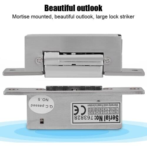 Adjustable Narrow-Type Electric Strike Door Lock Double Unlock Mode Access Control Lock