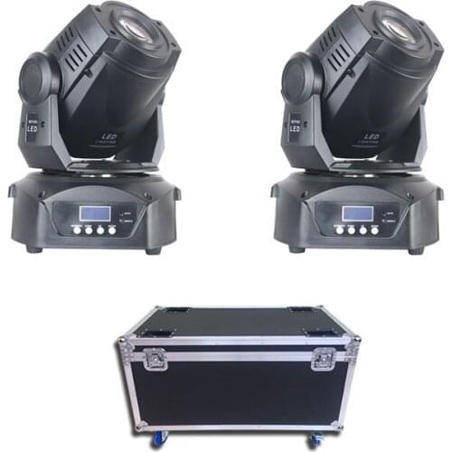 With a flightcase 2pcs/lot Mini 60W LED DMX gobo Moving Head Spot Light Club DJ Stage Lighting Party Disco Moving heads Light