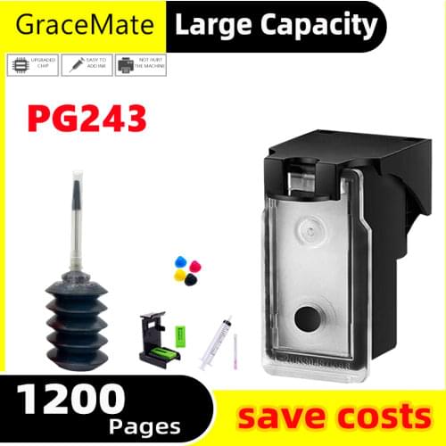 Refill Ink Kit PG243 Black Replacement Canon Pg 243 Ink Cartridge for Canon Pixma MG2924 MG2420 MG2520 IP2820 IP2920 Printer